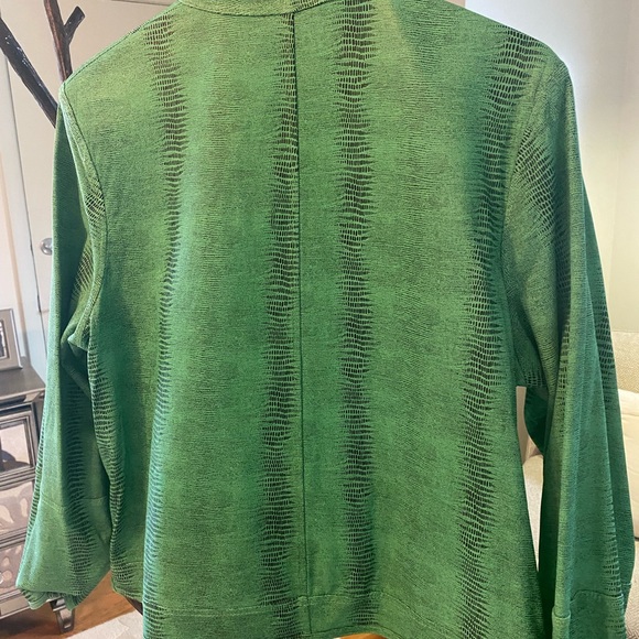 Green leather and suede jacket 1X NWT - Picture 8 of 15